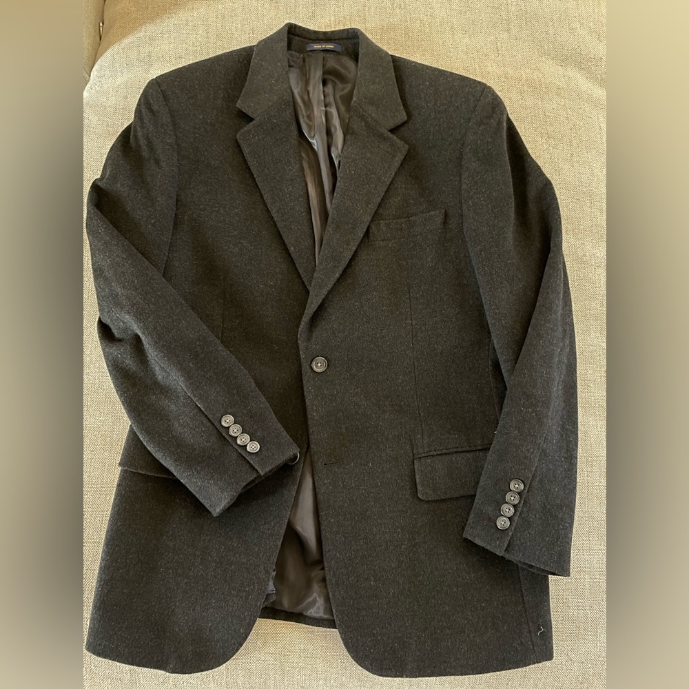 CLUB‎ ROOM Thick Soft Cashmere Tri-Blend Sport Coat in Charcoal Size 40 R